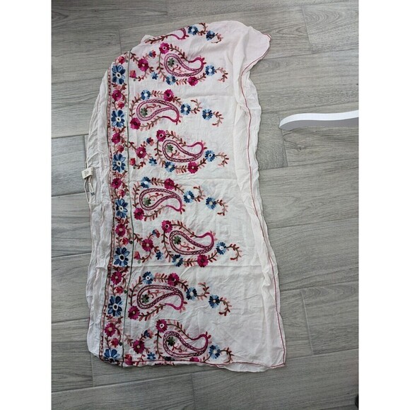 Chelsea and Violet White Embroidered Womens Drape Cardigan Cover Up Shrug Sz S - Picture 5 of 6